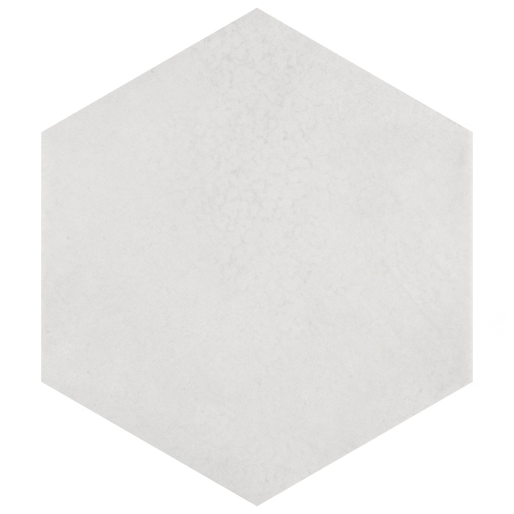 Affinity Tile Heritage Hex Snow 7-in x 8-in Multi-finish Porcelain Hexagon Floor and Wall Tile product image