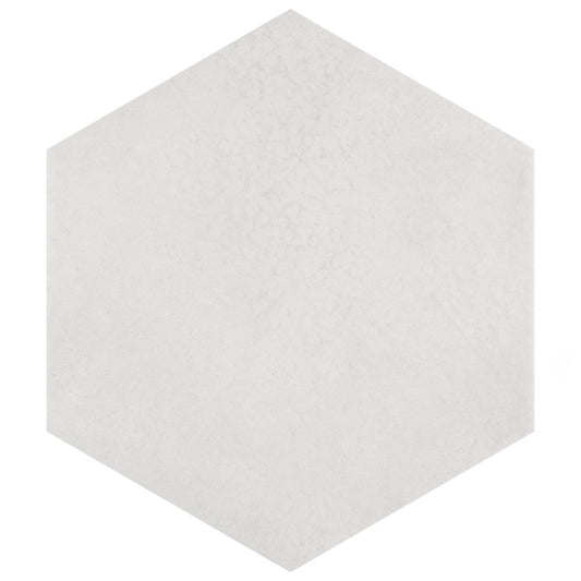 Affinity Tile Heritage Hex Snow 7-in x 8-in Multi-finish Porcelain Hexagon Floor and Wall Tile product image