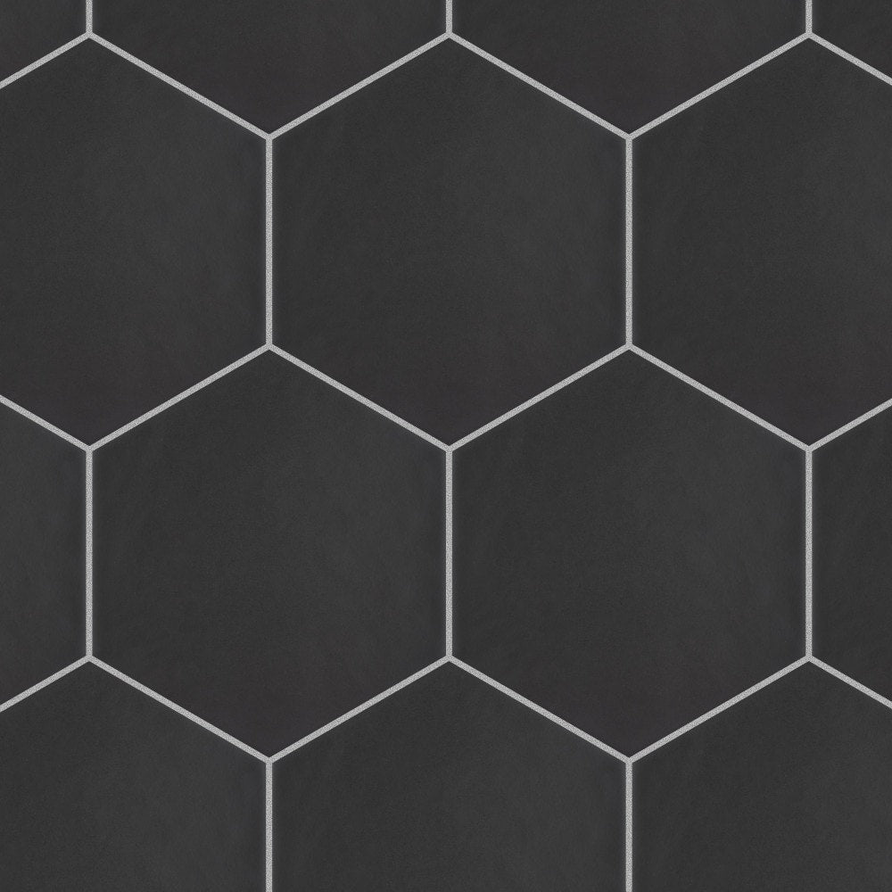Affinity Tile Hexatile Matte Nero 7-in x 8-in Matte Porcelain Hexagon Floor and Wall Tile product image