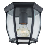Portfolio 7.68-in W Matte Black Outdoor Flush Mount Light