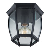 Portfolio 7.68-in W Matte Black Outdoor Flush Mount Light