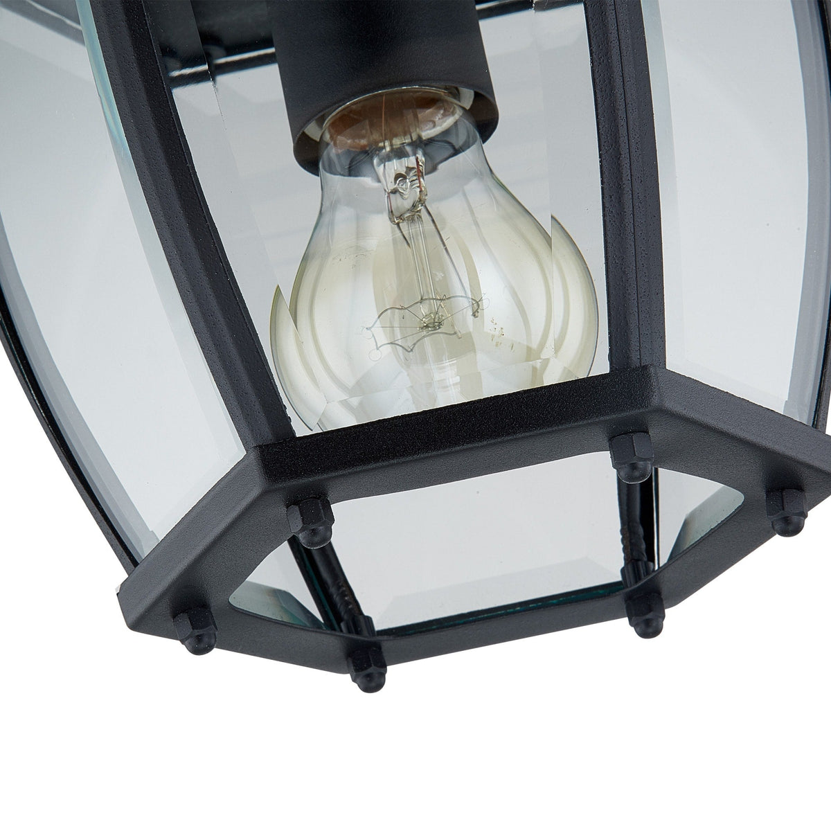 Portfolio 7.68-in W Matte Black Outdoor Flush Mount Light