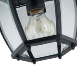 Portfolio 7.68-in W Matte Black Outdoor Flush Mount Light