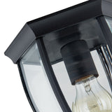Portfolio 7.68-in W Matte Black Outdoor Flush Mount Light