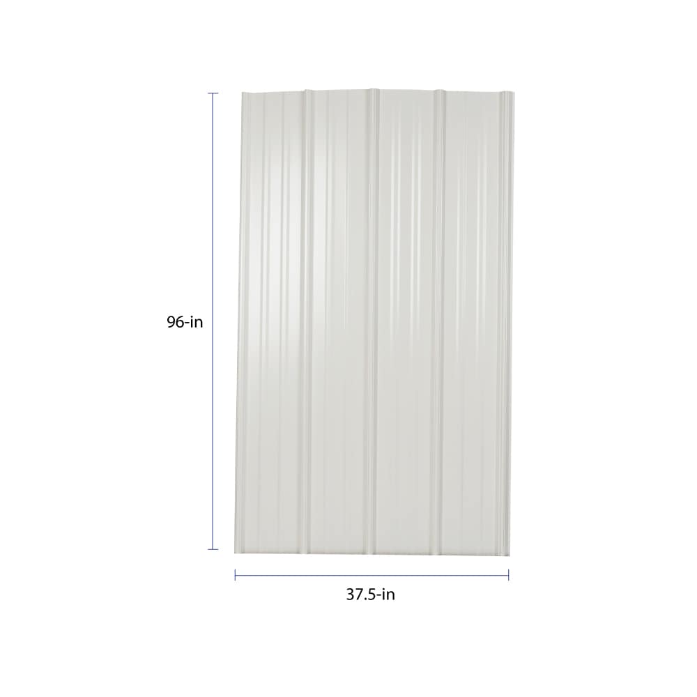Metal Sales Classic Rib 3-ft x 8-ft White Steel Roof Panel (29-Ga, 37.5-in Coverage)