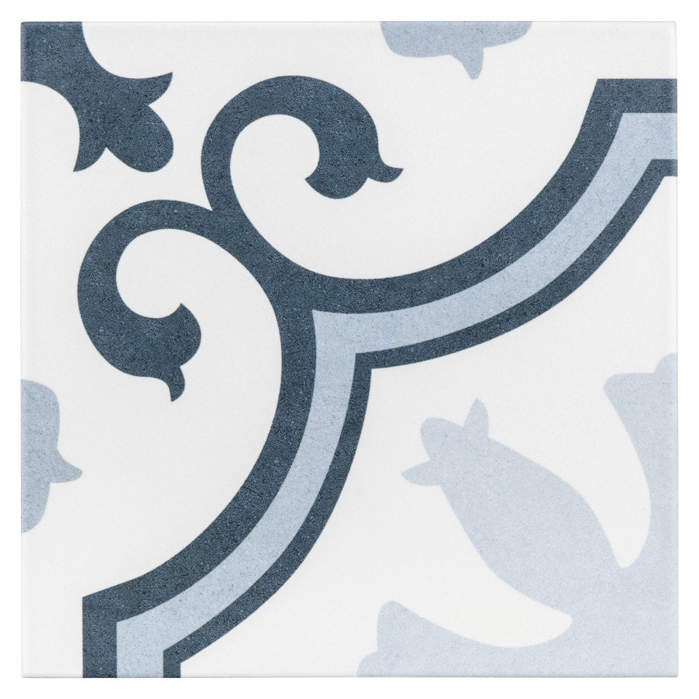 Affinity Tile Lacour Artic 10-in x 10-in Satin Porcelain Encaustic Floor and Wall Tile product image