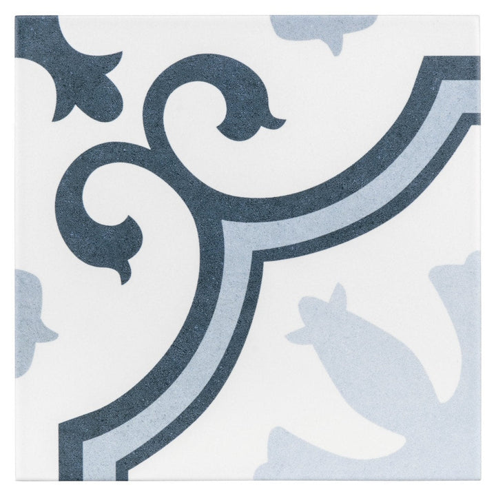 Affinity Tile Lacour Artic 10-in x 10-in Satin Porcelain Encaustic Floor and Wall Tile product image