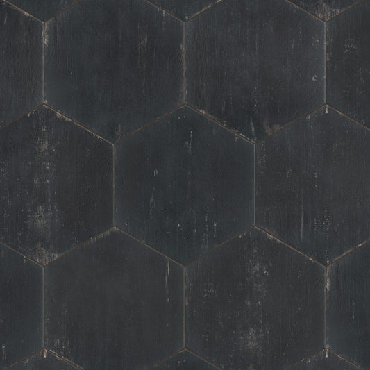 Affinity Tile Retro Hex Nero 14-in x 16-in Matte Porcelain Wood look Hexagon Floor and Wall Tile product image