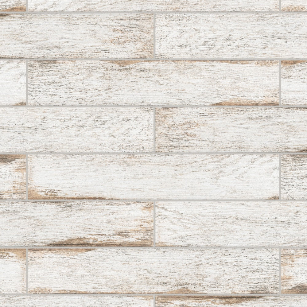 Affinity Tile Bora White 3-in x 18-in Matte Porcelain Wood look Floor and Wall Tile product image