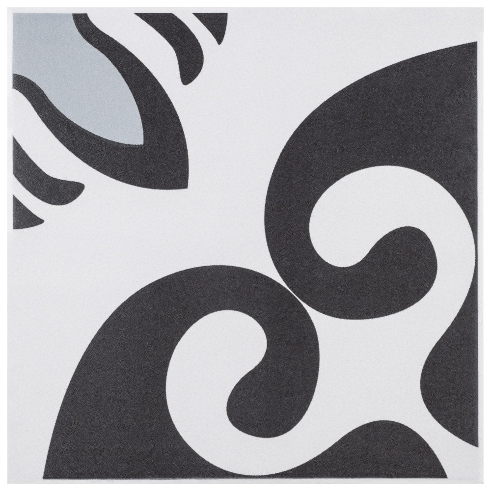 Affinity Tile Tierra White 8-in x 8-in Multi-finish Ceramic Encaustic Floor and Wall Tile product image