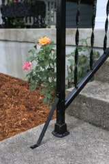 Gilpin Windsor 1.25-in x 1.25-in x 3-ft Black Metal Deck Post
