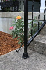 Gilpin Patterson 1.25-in x 1.25-in x 4-ft Black Metal Deck Post