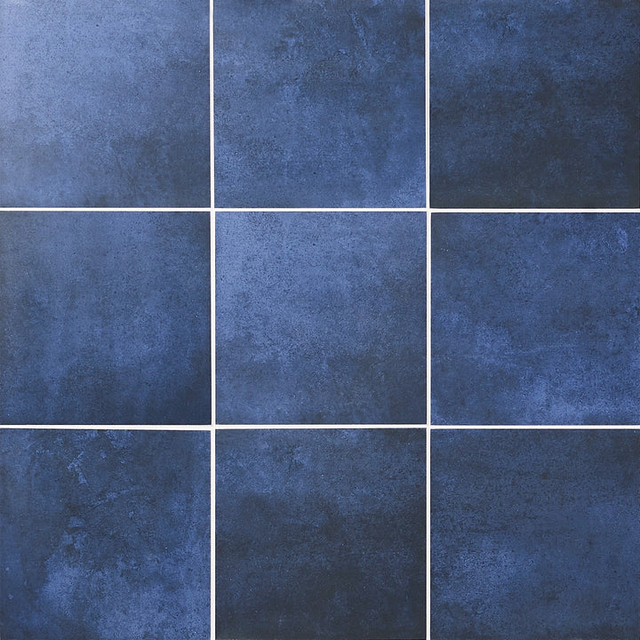 Artmore Tile Elizabeth Sutton Art Terra Blue 8-in x 8-in Matte Porcelain Encaustic Floor and Wall Tile product image