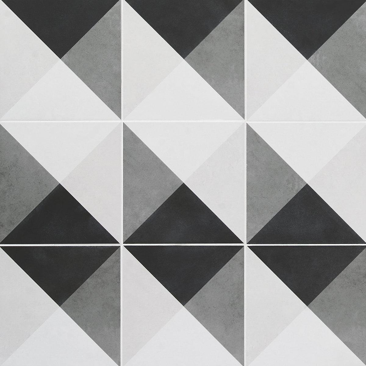 Artmore Tile Elizabeth Sutton Art Terra Deco Gray 8-in x 8-in Matte Porcelain Encaustic Floor and Wall Tile product image