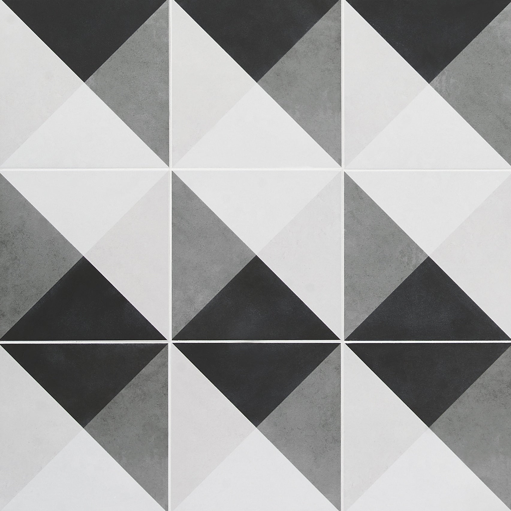 Artmore Tile Elizabeth Sutton Art Terra Deco Gray 8-in x 8-in Matte Porcelain Encaustic Floor and Wall Tile product image