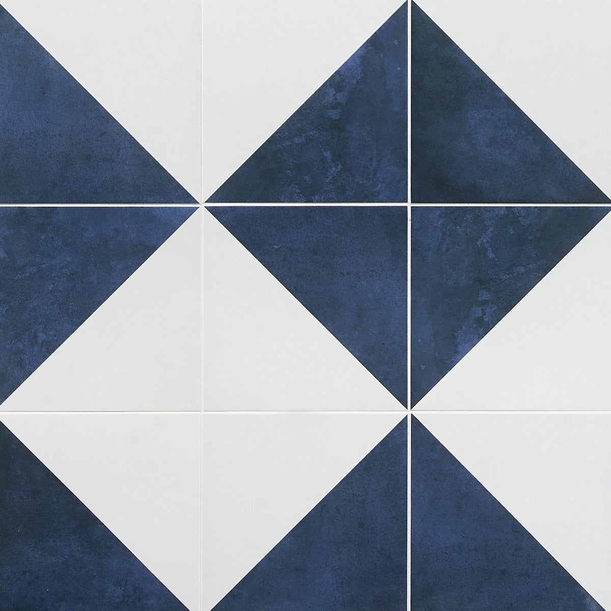 Artmore Tile Elizabeth Sutton Art Terra Dos Blue 8-in x 8-in Matte Porcelain Encaustic Floor and Wall Tile product image