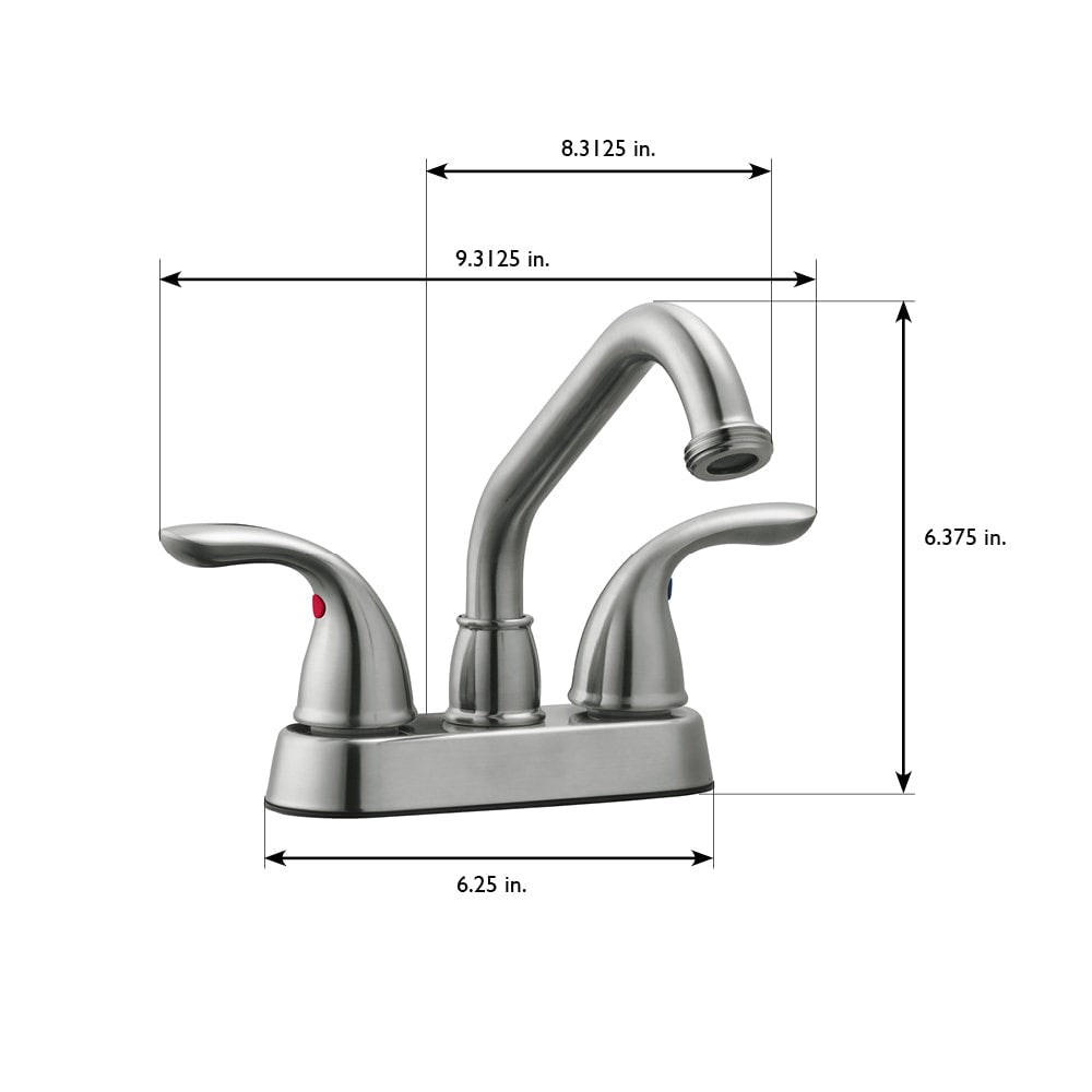 Design House Ashland Satin Nickel 2-handle Deck-mount Utility Faucet