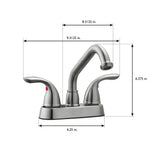 Design House Ashland Satin Nickel 2-handle Deck-mount Utility Faucet
