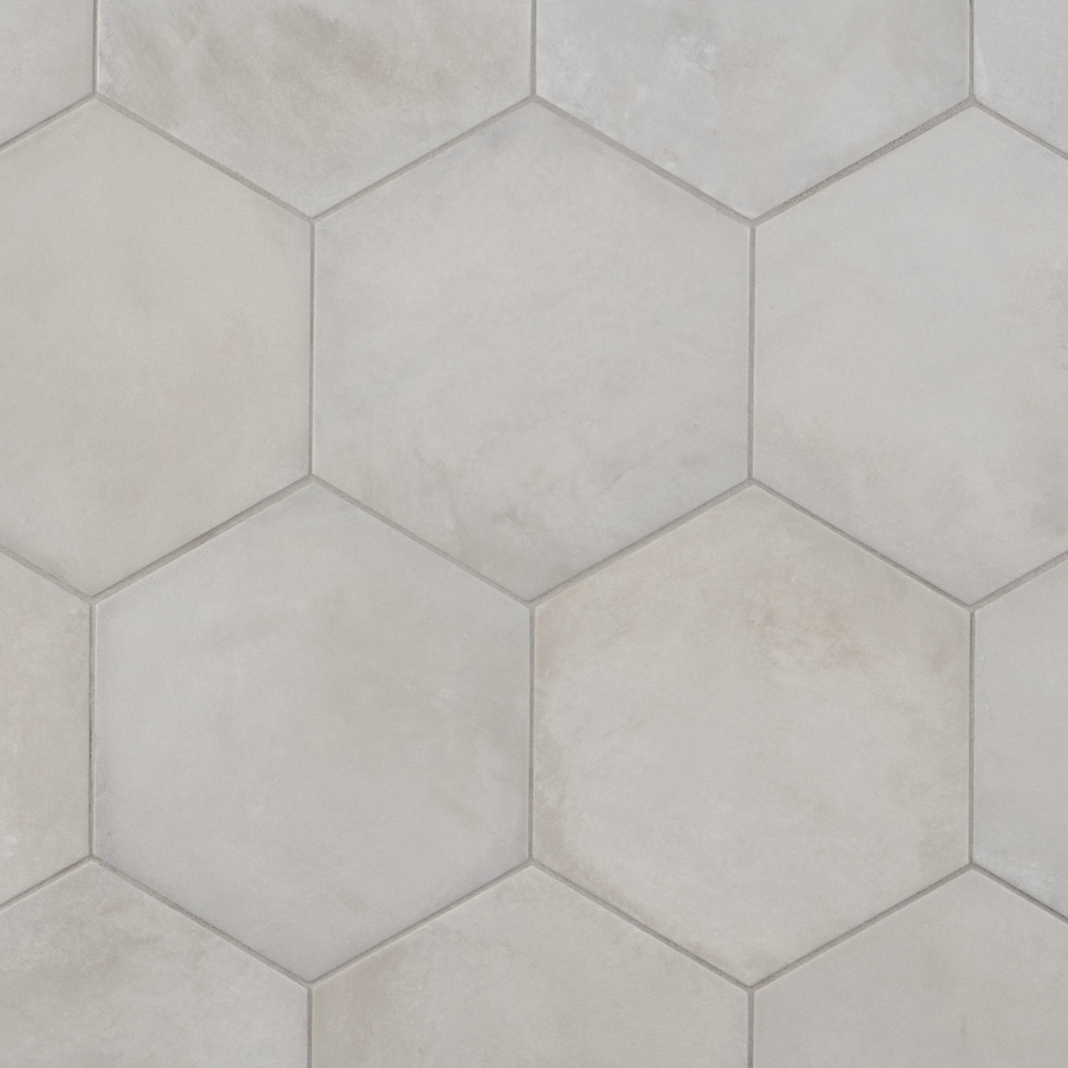 Artmore Tile Storm Hex Gray Sabbia 8-in x 10-in Matte Porcelain Encaustic Hexagon Floor and Wall Tile product image