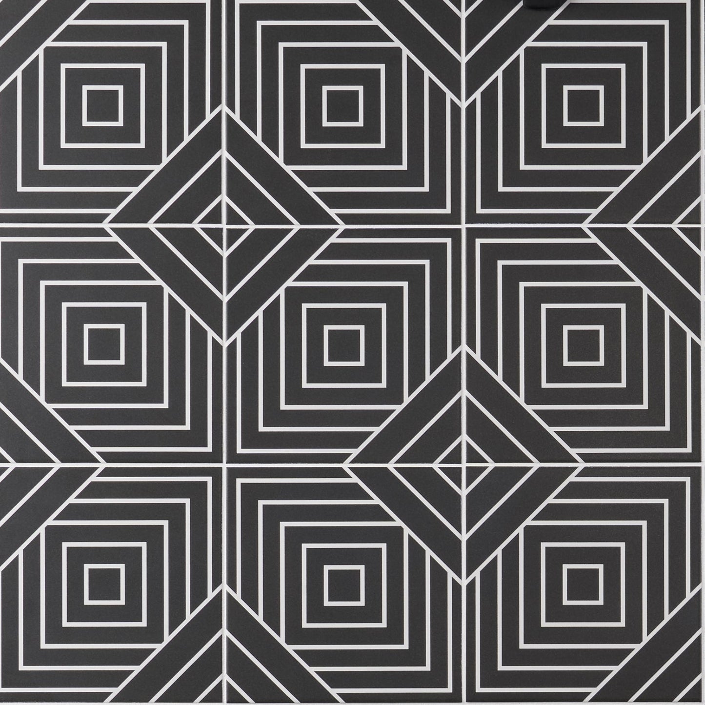 Artmore Tile Record Line Negative 8-in x 8-in Matte Porcelain Encaustic Floor and Wall Tile product image