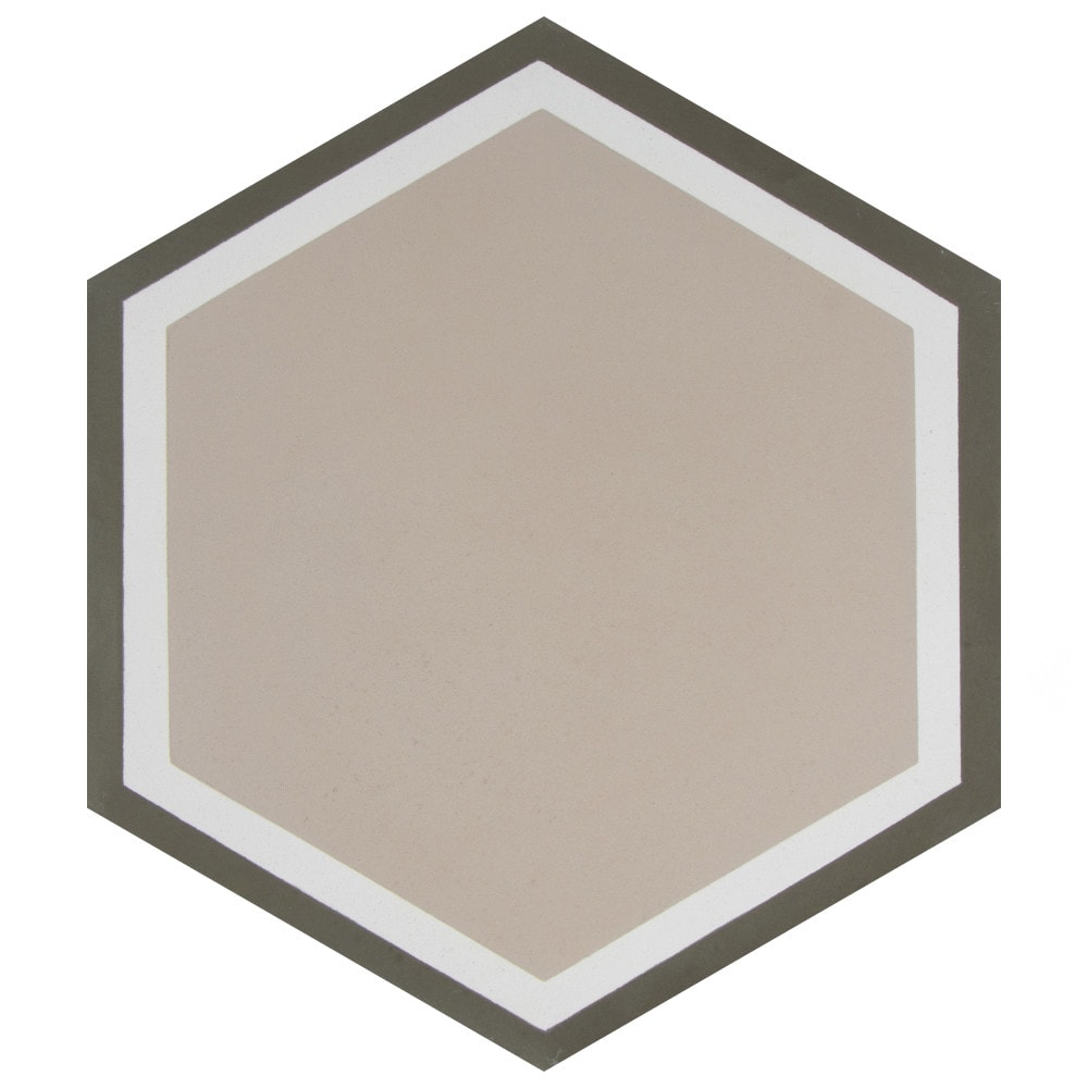 Affinity Tile Cemento Hex Holland Channel 8-in x 9-in Matte Cement Encaustic Hexagon Floor and Wall Tile product image