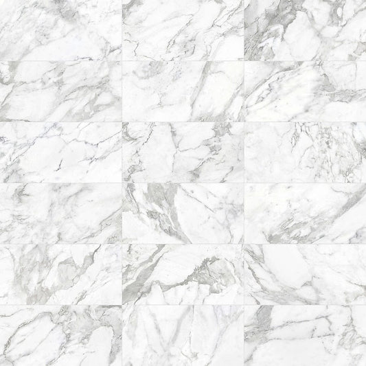 Origin 21 Arabescato Lumino 12-in x 24-in Matte Porcelain Marble Look Tile (1.93-sq. ft/ Piece)