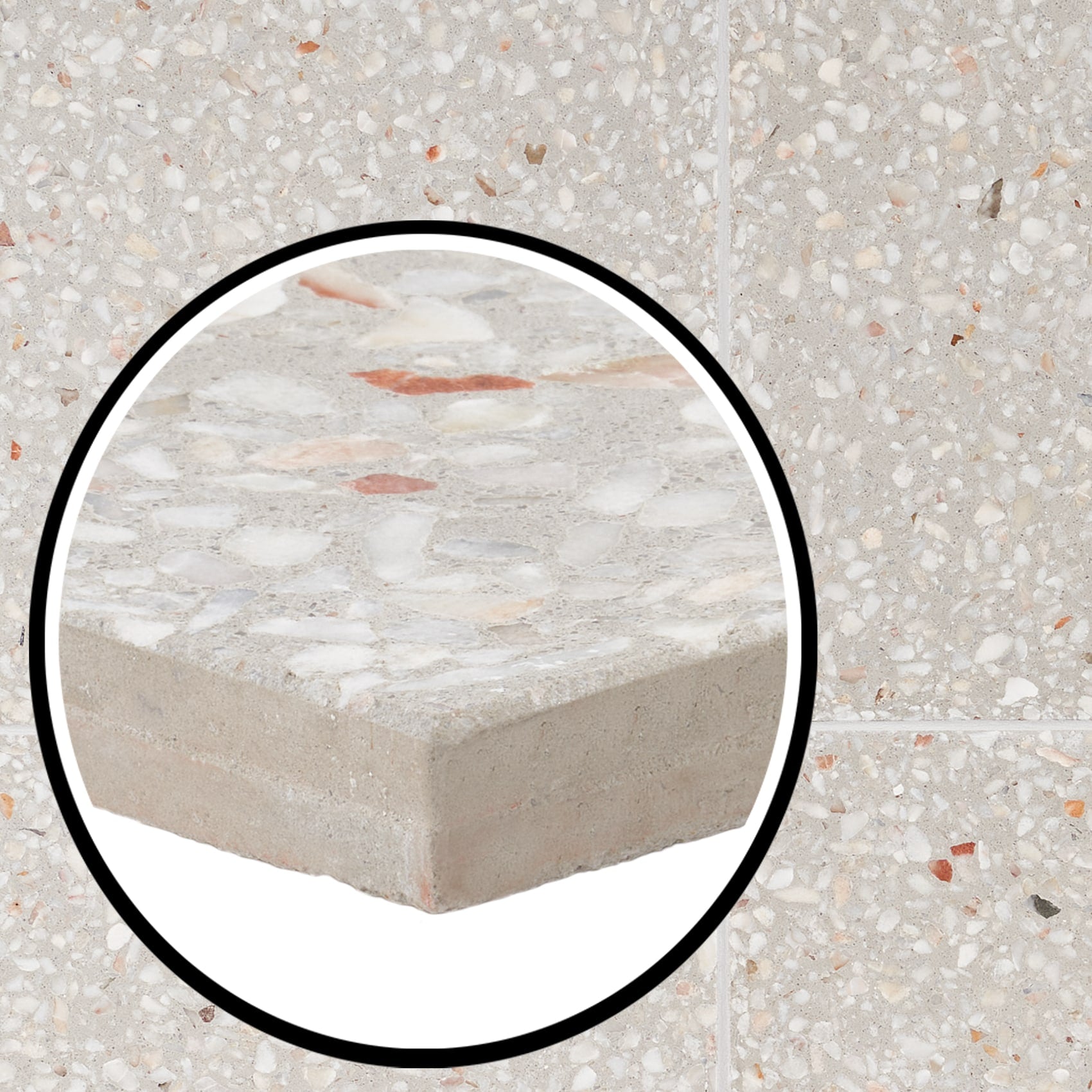 Artmore Tile Tarboro Terrazzo Dove 16-in x 16-in Polished Cement Cement look Floor and Wall Tile product image