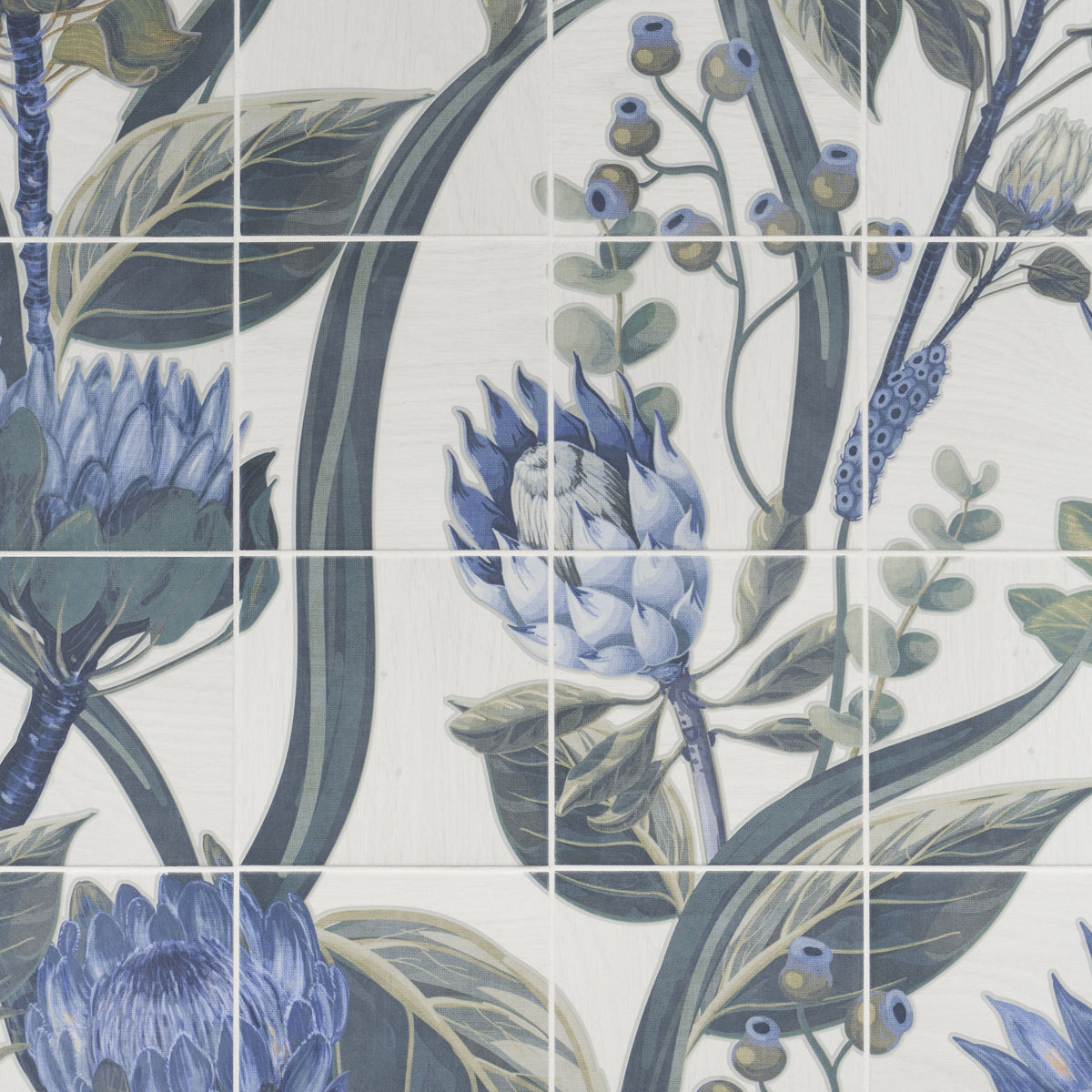 Artmore Tile Angela Harris Untamed Protea 8-in x 8-in Matte Porcelain Encaustic 15.49-sq ft Carton ) product image