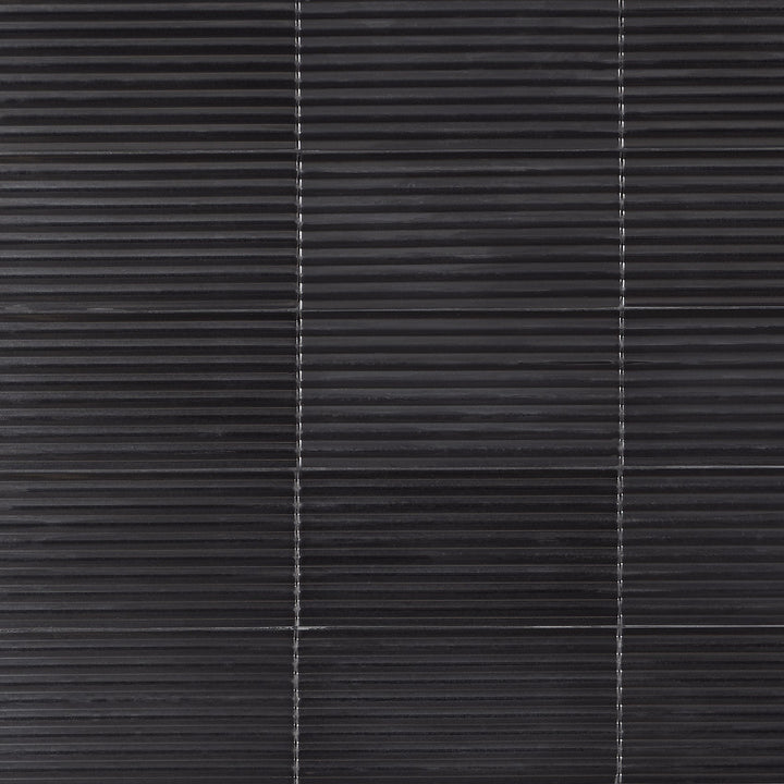 Artmore Tile Zest Black 5-in x 10-in Matte Porcelain Encaustic Wall Tile product image