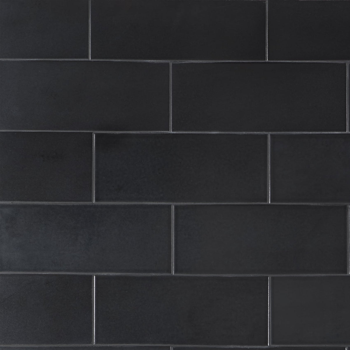 Artmore Tile Zest Black 5-in x 12-in Glazed Porcelain Encaustic Wall Tile product image