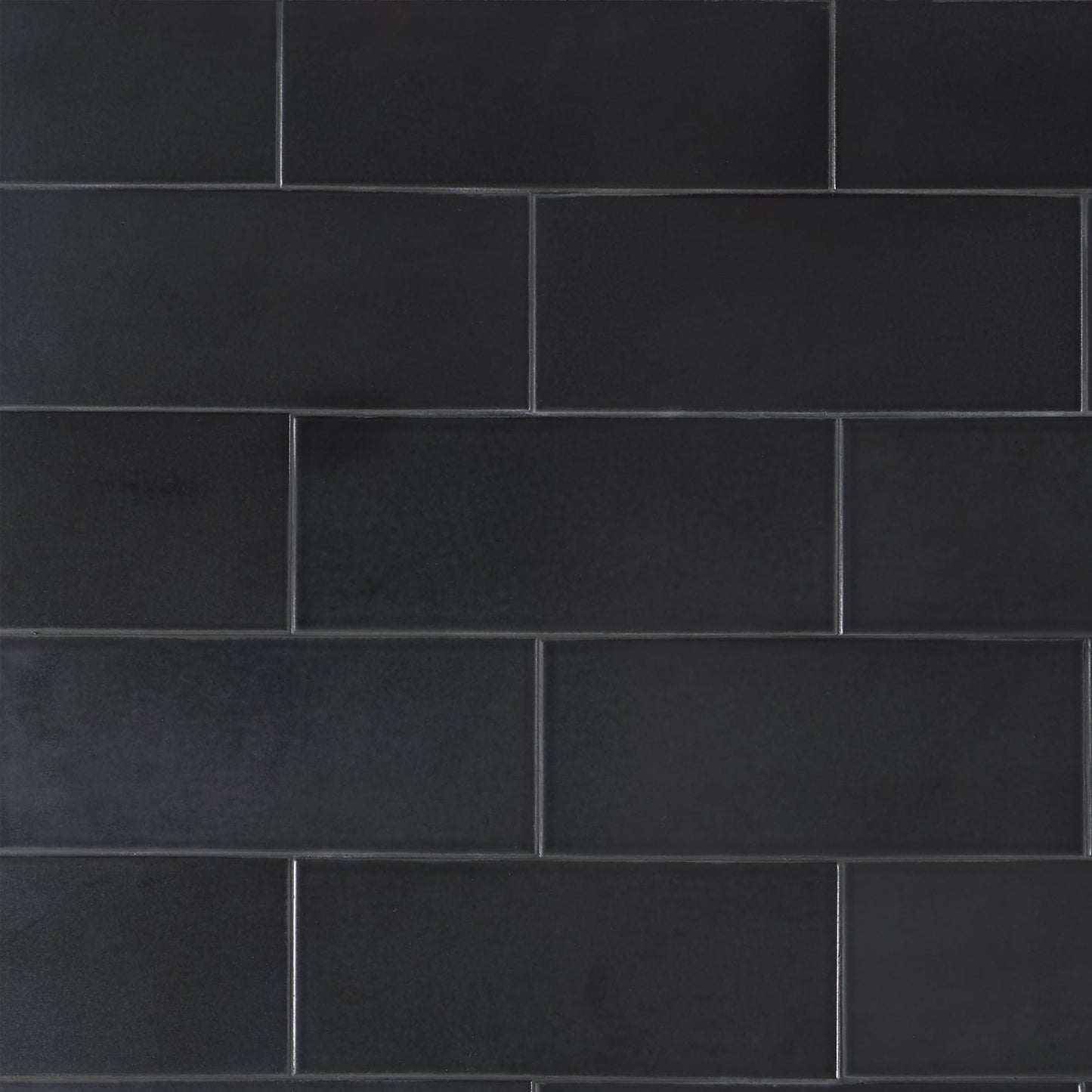 Artmore Tile Zest Black 5-in x 12-in Glazed Porcelain Encaustic Wall Tile product image