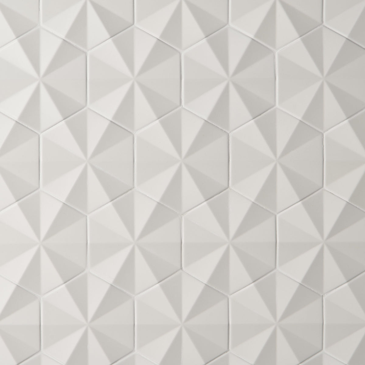 Artmore Tile Zest White 6-in x 7-in Matte Porcelain Encaustic Hexagon Wall Tile product image