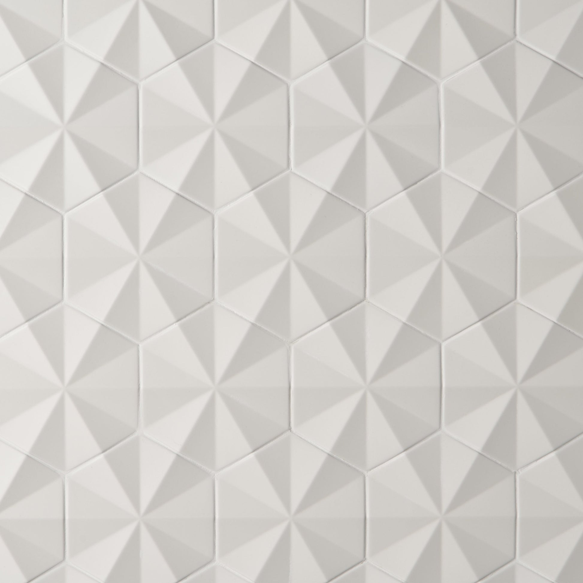 Artmore Tile Zest White 6-in x 7-in Matte Porcelain Encaustic Hexagon Wall Tile product image
