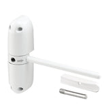 Safety Spring Door Closer, 4-1/4 in., Diecast Construction, White, Non-Handed - Super Arbor