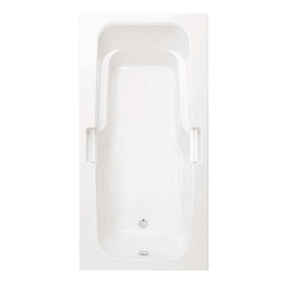 Montrose II 72 in.¬†Acrylic Reversible Drain Rectangular Drop-In Soaking Bathtub in White - Super Arbor