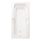 Montrose II 72 in.¬†Acrylic Reversible Drain Rectangular Drop-In Soaking Bathtub in White - Super Arbor