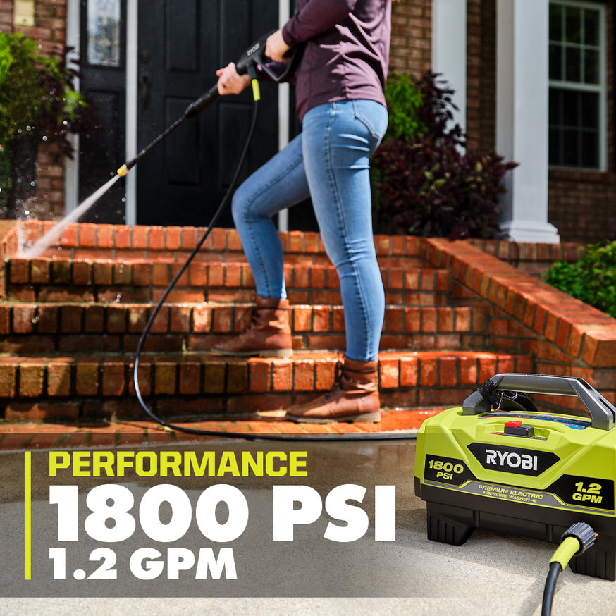 RYOBI 1,800 PSI 1.2 GPM Wheeled Electric Pressure Washer