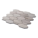 Apollo Tile Sparta Wooden Gray 12-in x 12-in Polished Natural Stone Marble Hexagon Wood Look Floor and Wall Tile (4.66-sq. ft/ Carton)