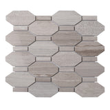 Apollo Tile Sparta Wooden Gray 12-in x 12-in Polished Natural Stone Marble Hexagon Wood Look Floor and Wall Tile (4.66-sq. ft/ Carton)