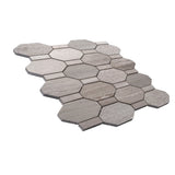 Apollo Tile Sparta Wooden Gray 12-in x 12-in Polished Natural Stone Marble Hexagon Wood Look Floor and Wall Tile (4.66-sq. ft/ Carton)