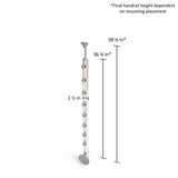 DOLLE 4-1/4-in x 42-in Prova Brushed Aluminum Round Deck Baluster
