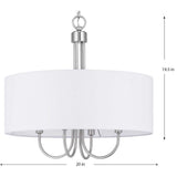 Progress Lighting Evanna 4-Light Brushed Nickel Transitional Chandelier