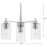 Progress Lighting Morehouse 3-Light Brushed Nickel Transitional Chandelier