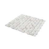 Apollo Tile Sparta Gray 12-in x 12-in Polished Glass; Stone Marble Basketweave Patterned Floor and Wall Tile (4.83-sq. ft/ Carton)