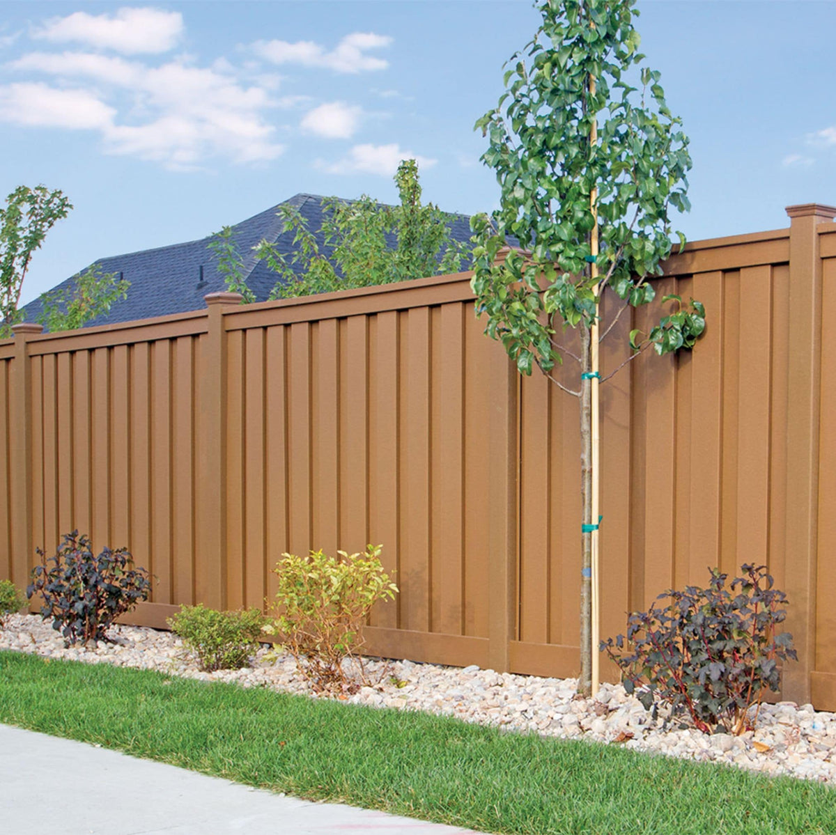 Trex Fencing 6-ft H x 8-ft W 10-Pack Saddle Board-on-board Privacy Composite Fence Panel
