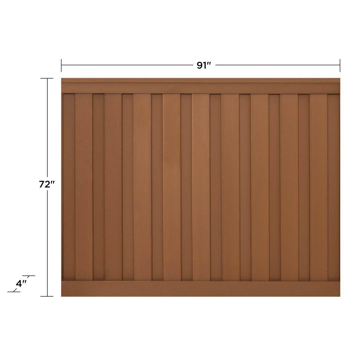 Trex Fencing 6-ft H x 8-ft W 5-Pack Saddle Board-on-board Privacy Composite Fence Panel