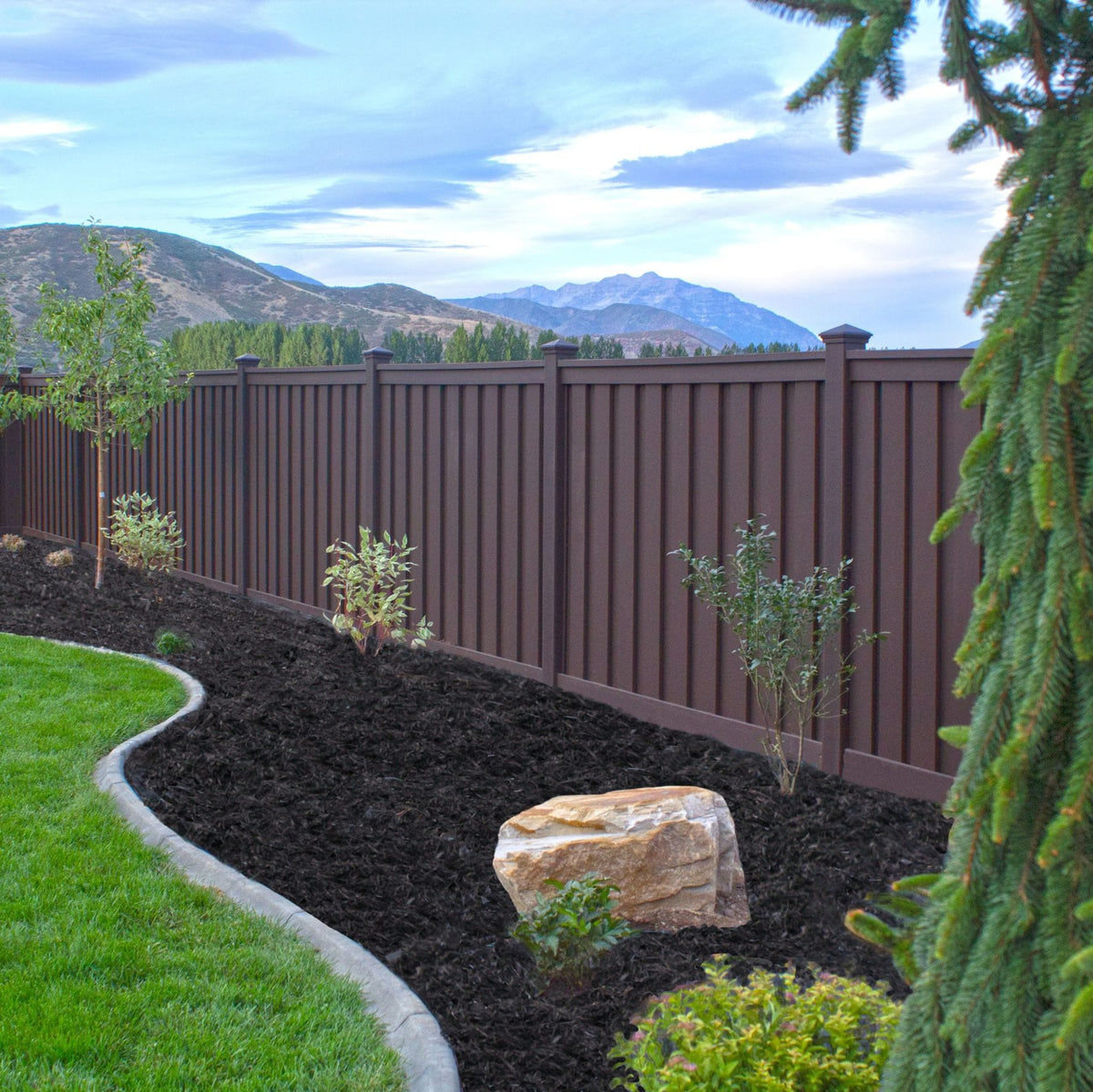Trex Fencing 8-ft H x 8-ft W 5-Pack Woodland Brown Board-on-board Privacy Composite Fence Panel
