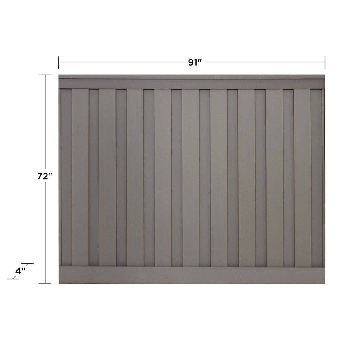 Trex Fencing 6-ft H x 8-ft W Winchester Grey Board-on-board Privacy Composite Fence Panel