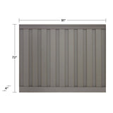 Trex Fencing 6-ft H x 8-ft W Winchester Grey Board-on-board Privacy Composite Fence Panel