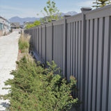Trex Fencing 5-in x 5-in W x 9-ft H Winchester Grey Composite Fence with Post Cap